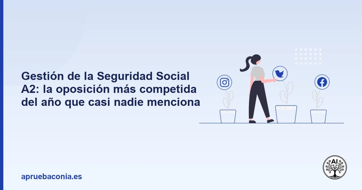 Portada ilustrada del artículo sobre oposición INSS A2