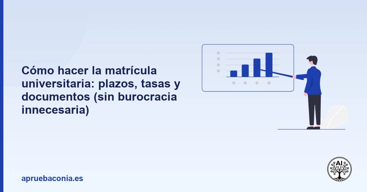 Portada ilustrada del artículo sobre matrícula universitaria 2026