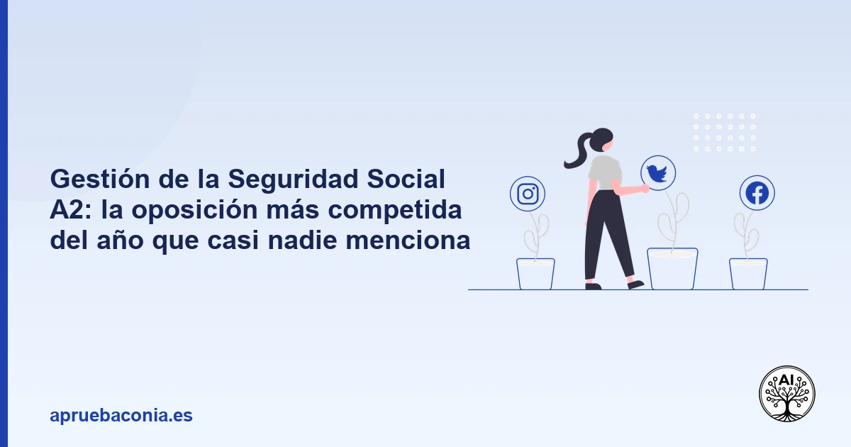 Portada ilustrada del artículo sobre oposición INSS A2