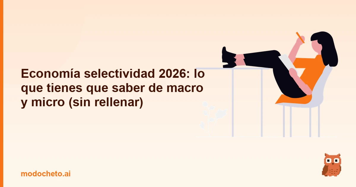 Portada ilustrada del artículo sobre Economía selectividad