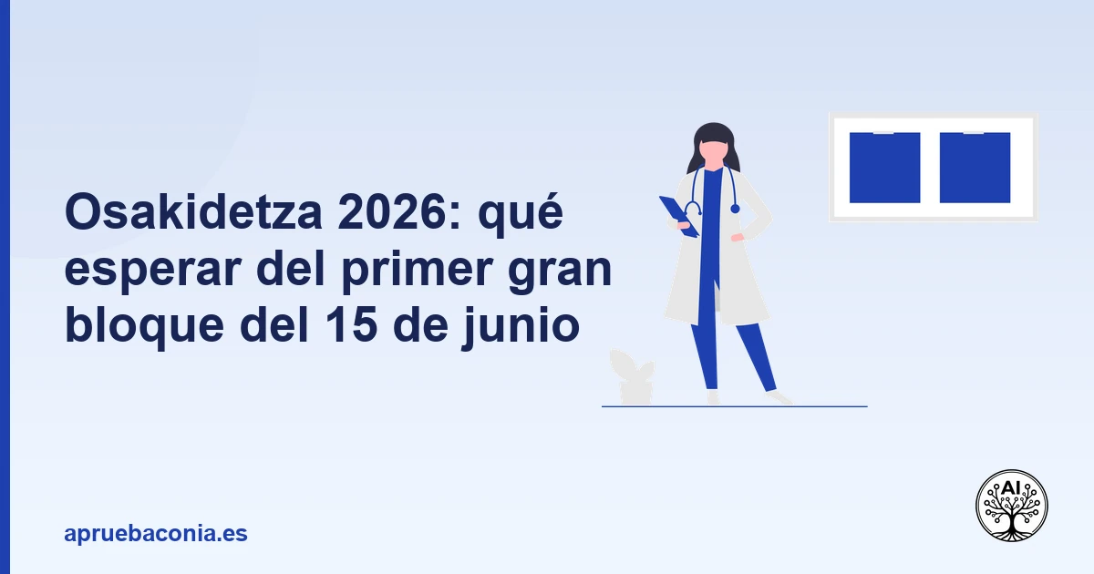 Portada ilustrada del artículo sobre Osakidetza junio 2026