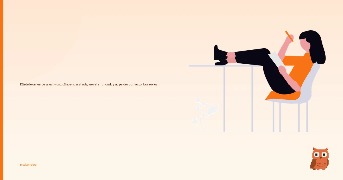 Portada ilustrada del artículo sobre día examen Selectividad