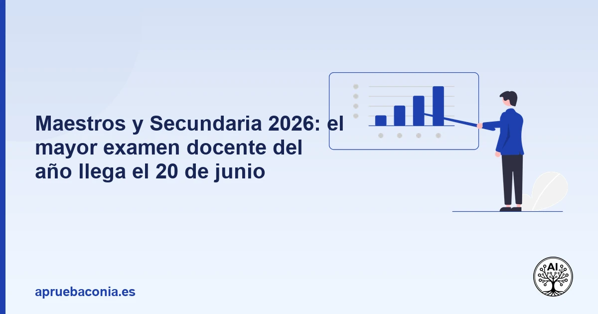 Portada ilustrada del artículo sobre oposiciones maestros junio 2026