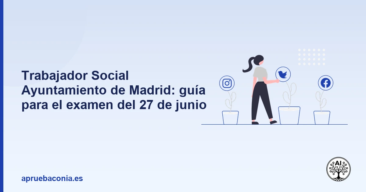 Portada ilustrada del artículo sobre Trabajador Social Ayuntamiento Madrid
