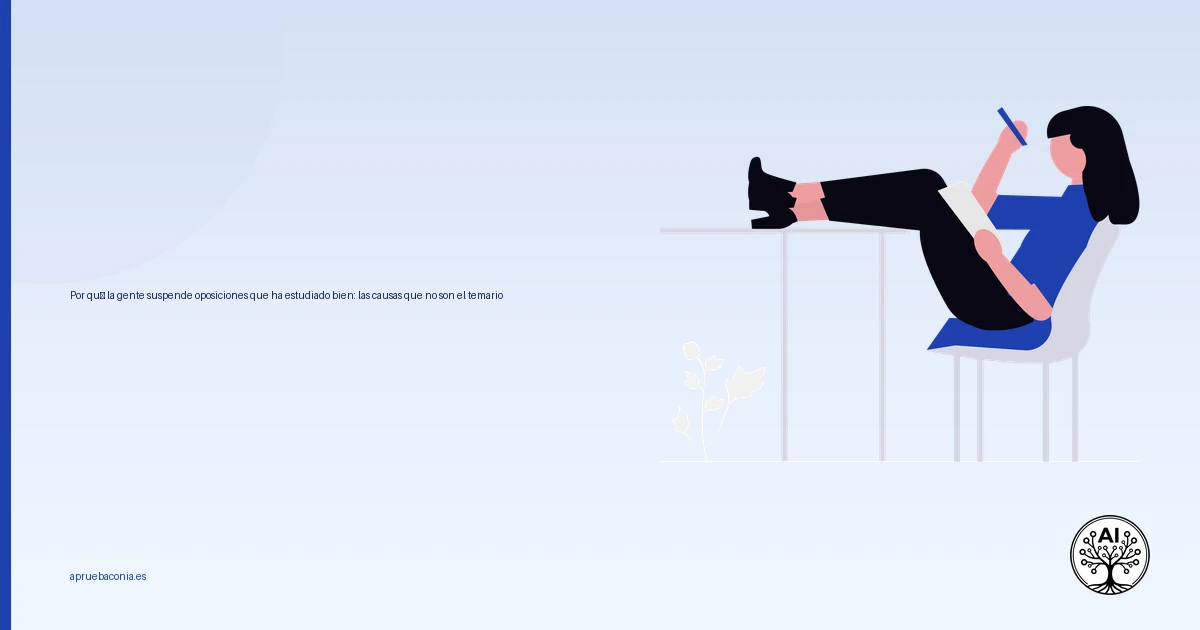 Portada ilustrada del artículo sobre suspender oposición habiendo estudiado
