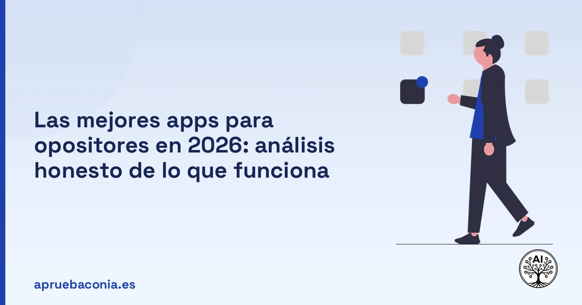 Portada ilustrada del artículo sobre apps opositores 2026