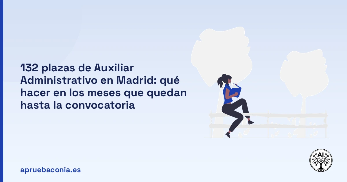 Portada ilustrada del artículo sobre Auxiliar Administrativo Madrid