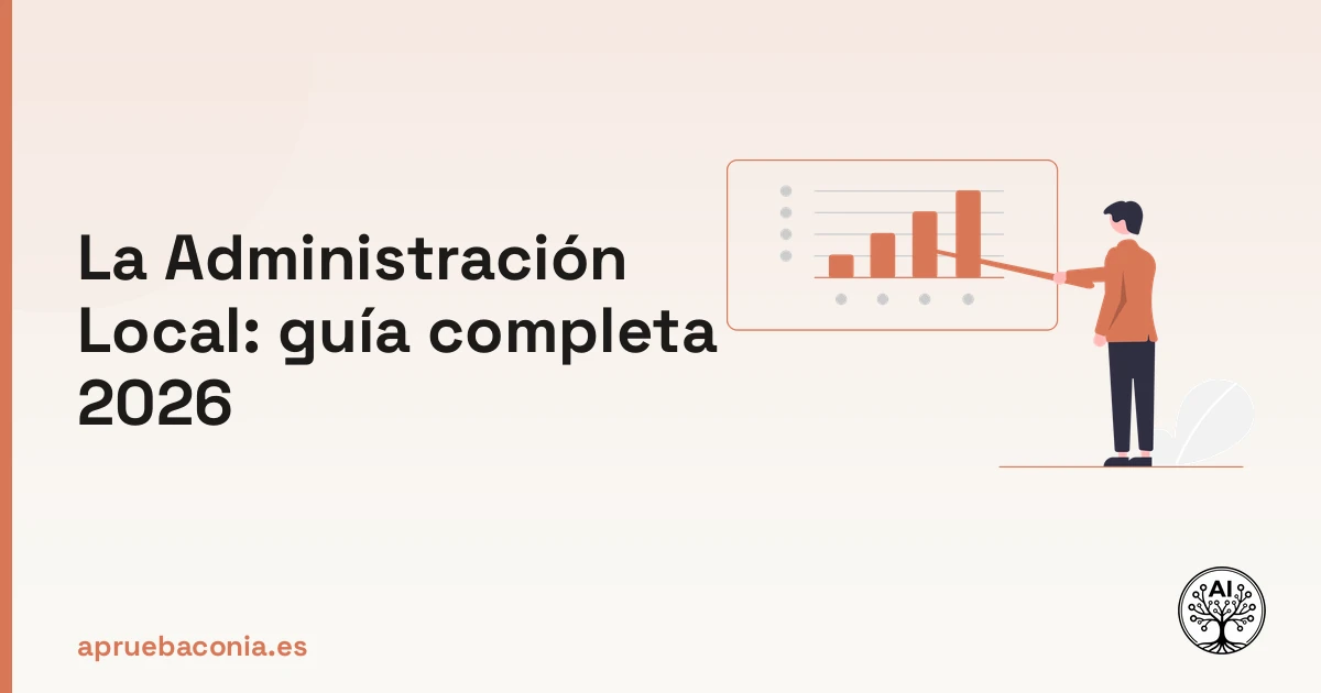 Ilustración de un esquema estratégico para la guía completa 2026 sobre la Administración Local.