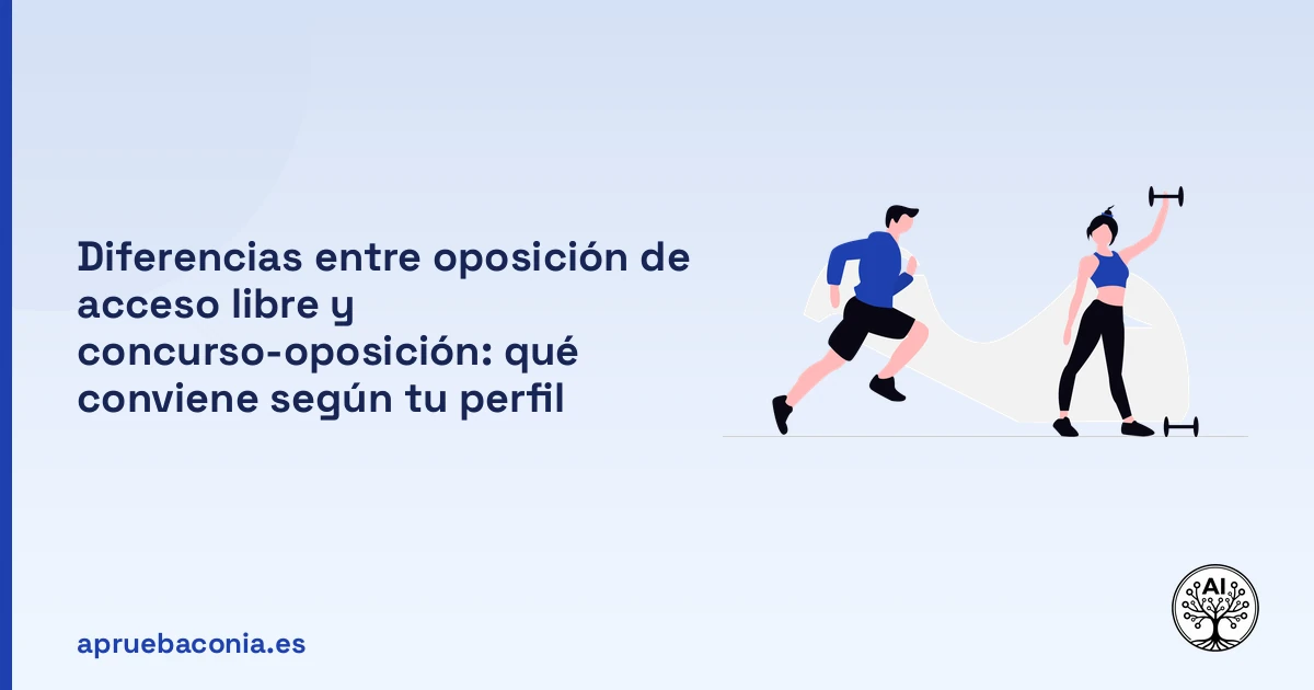 Portada ilustrada del artículo sobre libre concurso-oposición