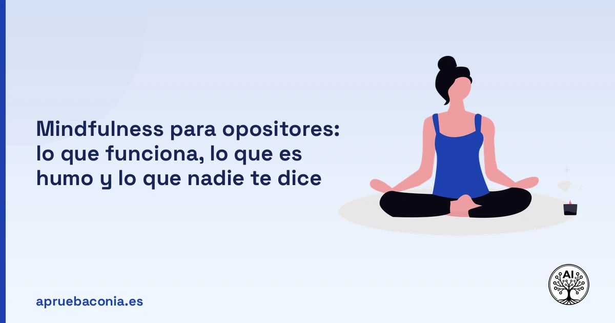 Portada ilustrada del artículo sobre mindfulness opositores