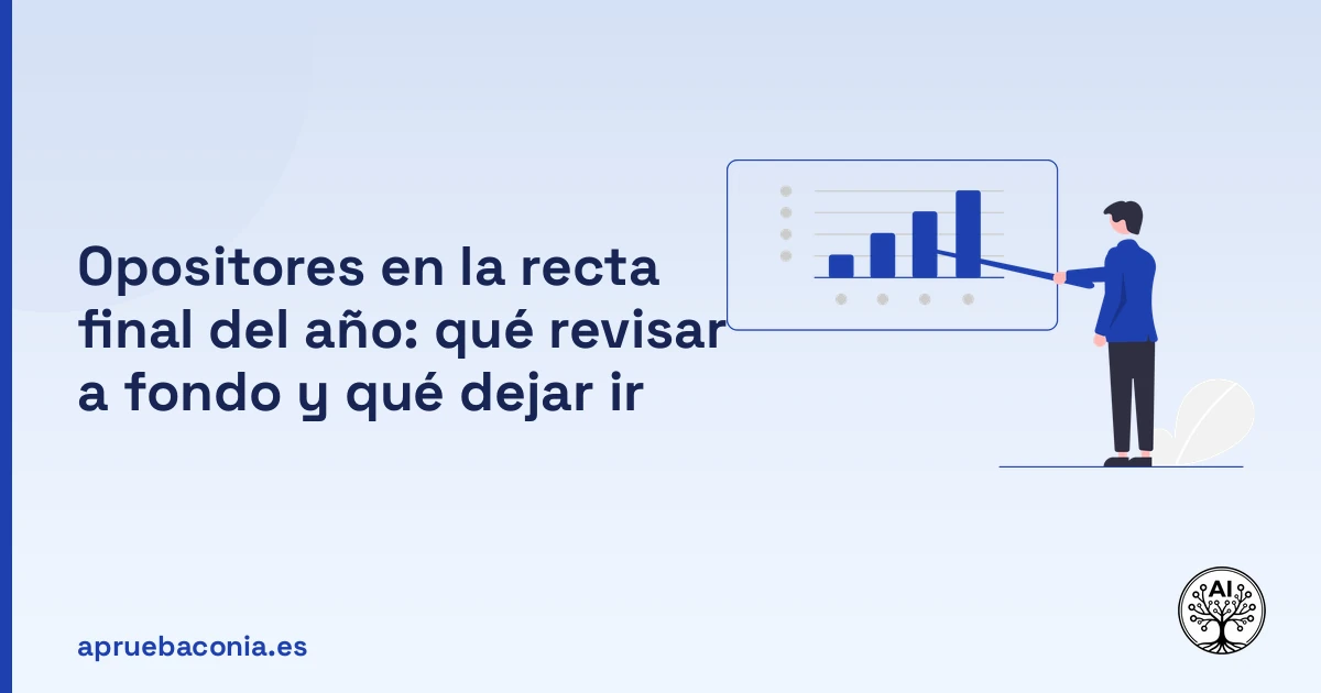 Portada ilustrada del artículo sobre recta final oposición
