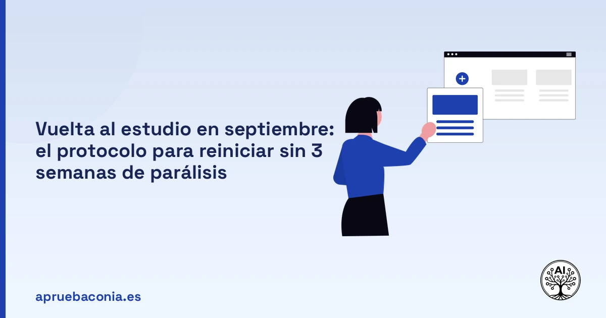 Portada ilustrada del artículo sobre vuelta al estudio