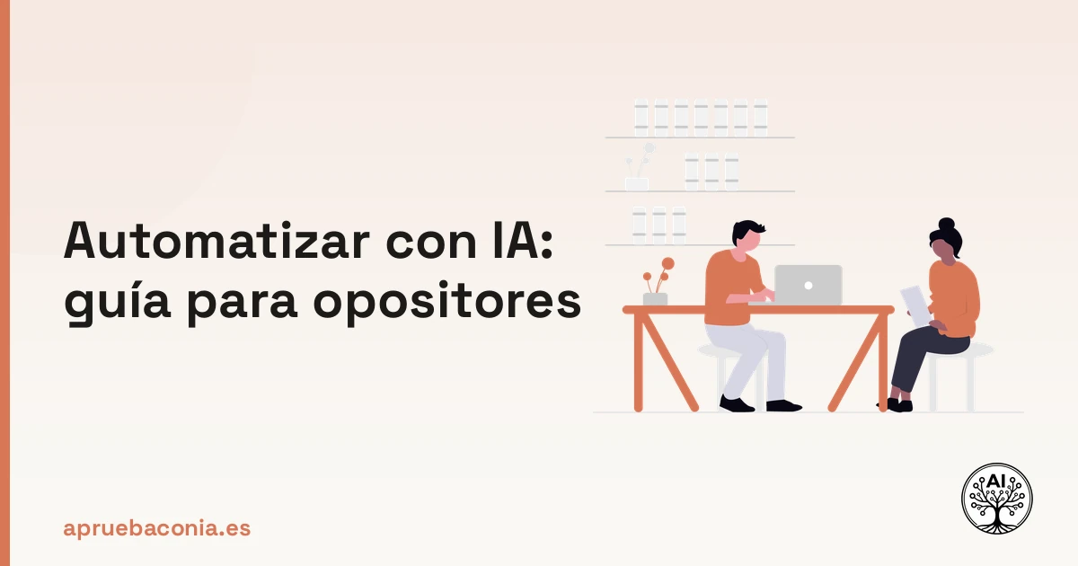 Ilustración Work Time sobre la gestión del tiempo para opositores que buscan automatizar con IA su estudio.