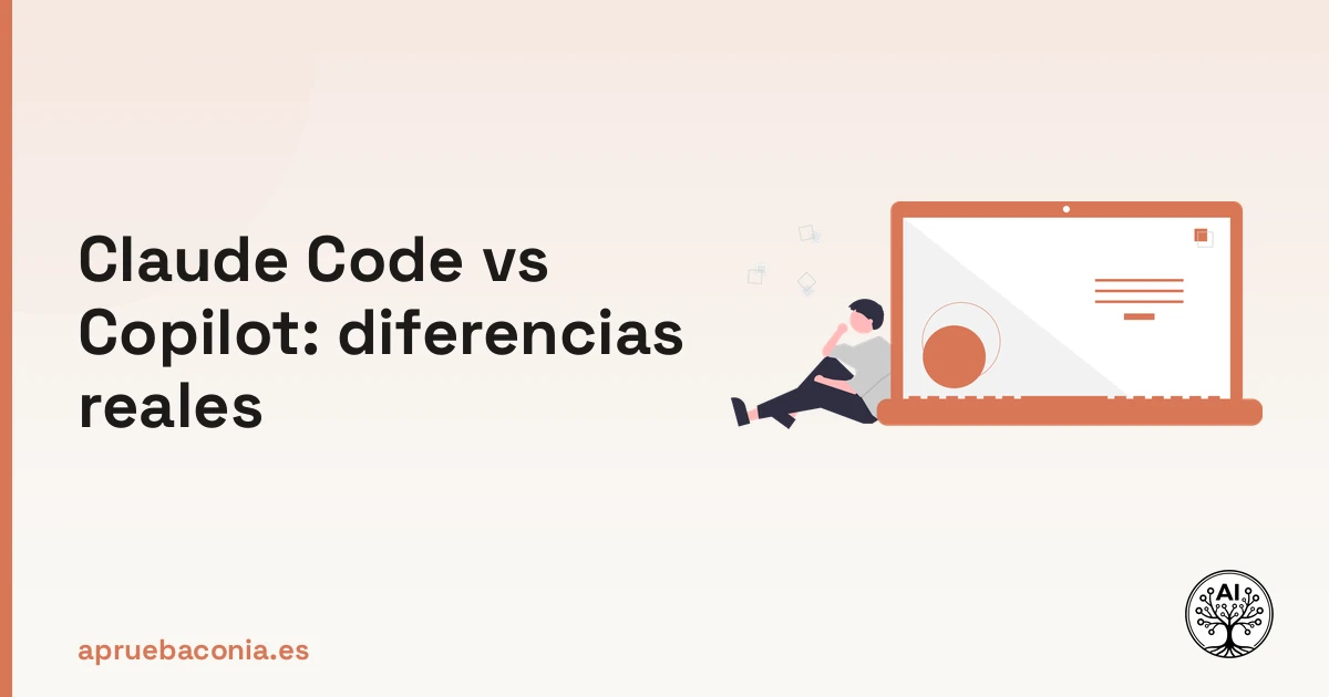 Ilustración de un programador analizando Claude Code vs Copilot para elegir la mejor herramienta de desarrollo.