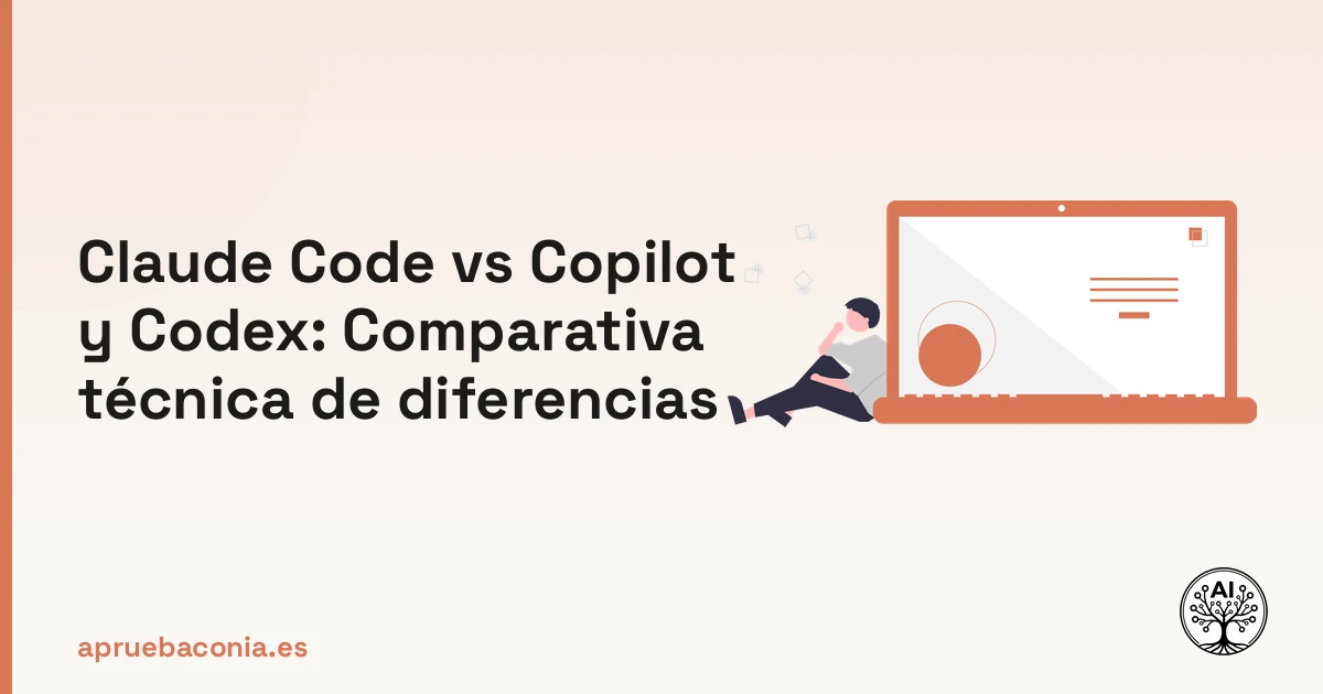 Ilustración de un programador analizando Claude Code vs Copilot diferencias en una comparativa técnica.