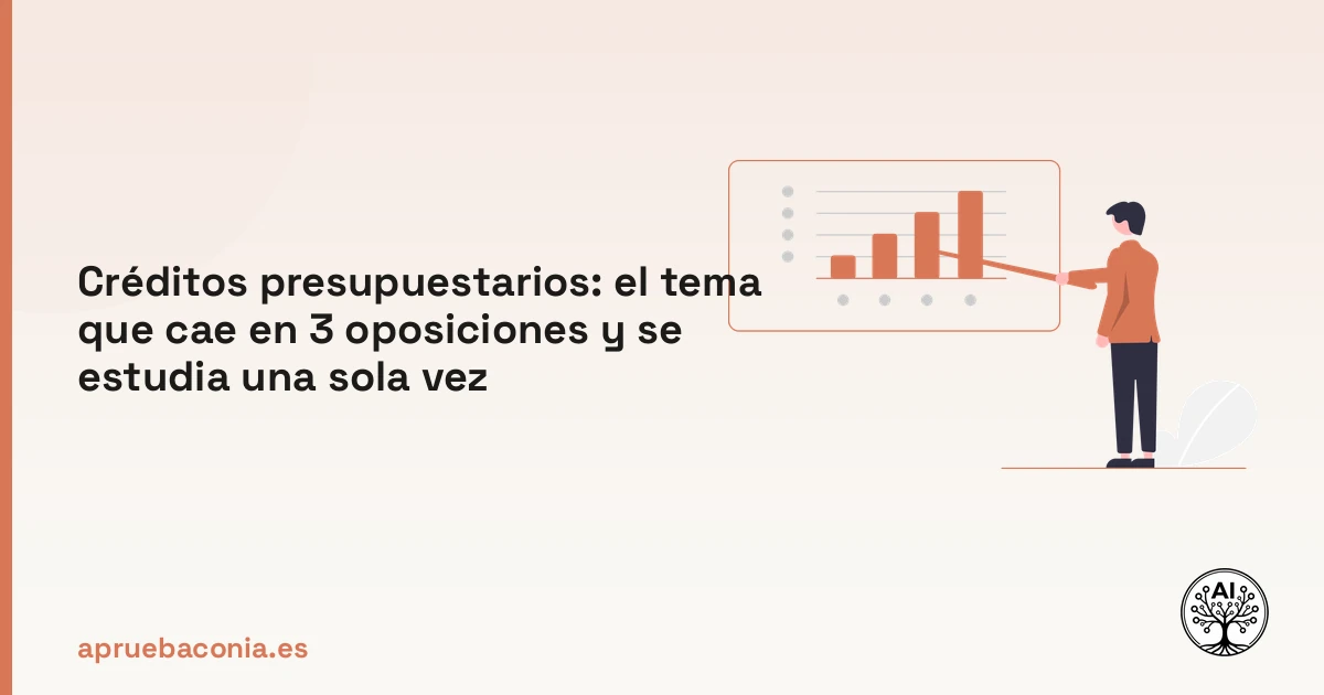 Ilustración de planificación estratégica sobre créditos presupuestarios para preparar varias oposiciones a la vez.