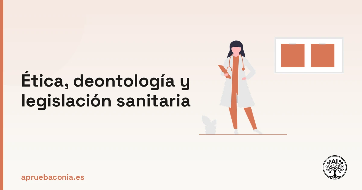 Ilustración de investigación médica para el post sobre ética, deontología y legislación sanitaria.