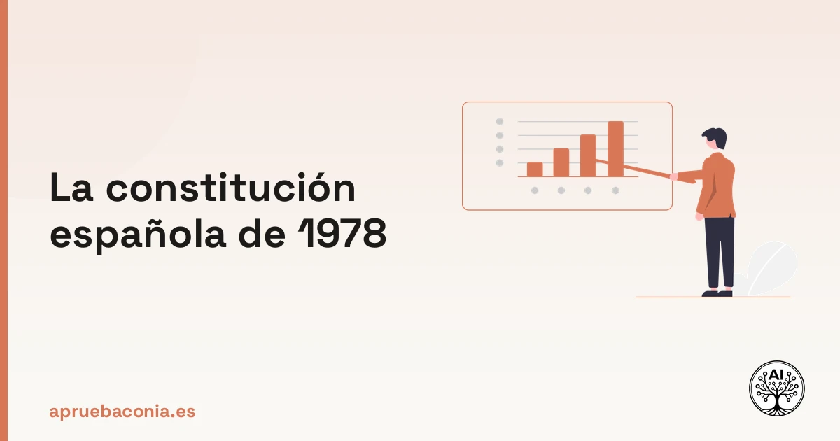 Portada ilustrada del artículo sobre la constitución española de 1978: estructura y contenido en gestión procesal