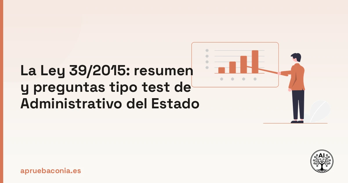 Ilustración de un plan de estudio estratégico para dominar la Ley 39/2015 en oposiciones del Estado.
