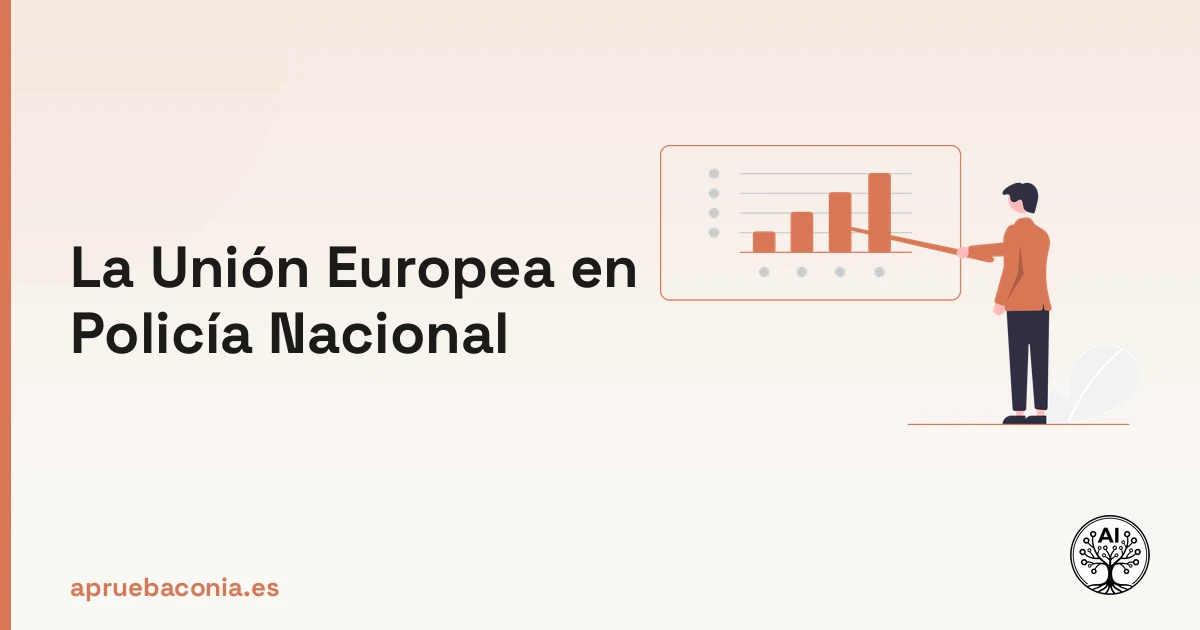 Ilustración de un opositor organizando el estudio de la Unión Europea y el derecho derivado en su plan.