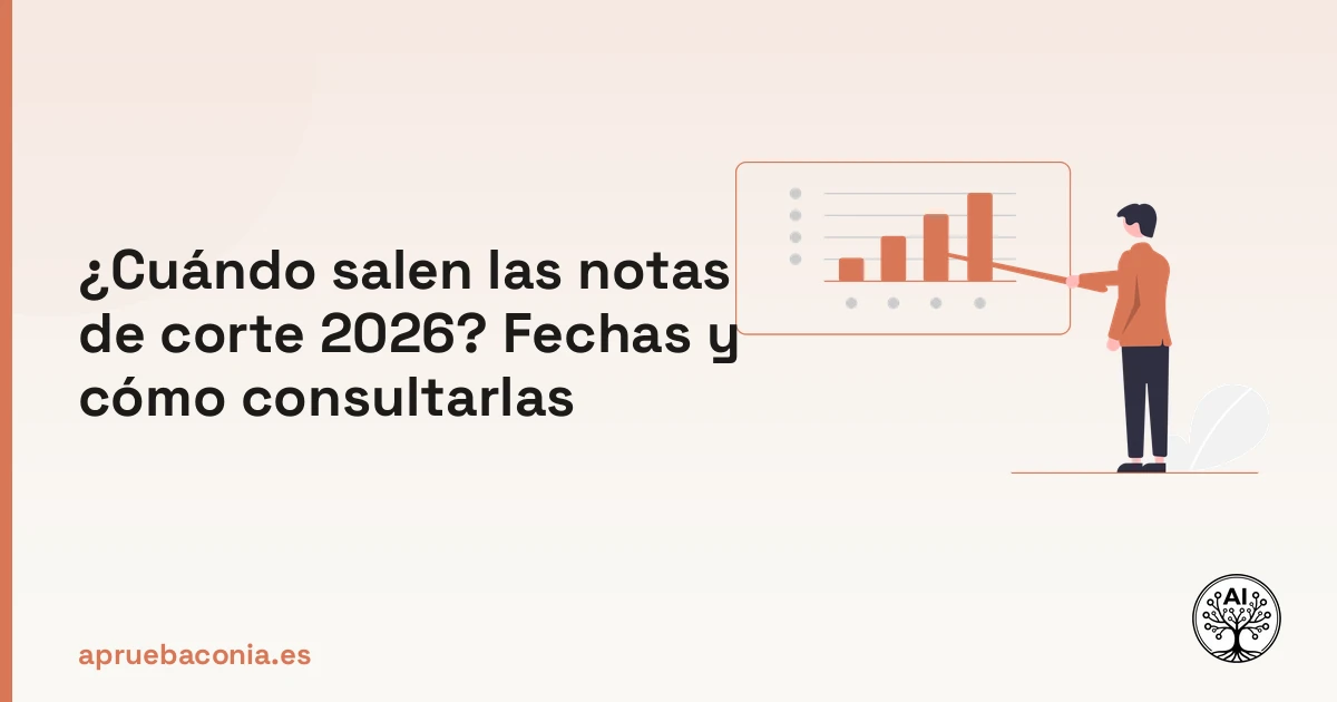 Ilustración de un plan estratégico sobre las fechas y publicación de las notas de corte 2026.