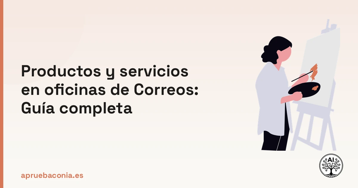 Portada ilustrada del artículo sobre productos y servicios en oficinas