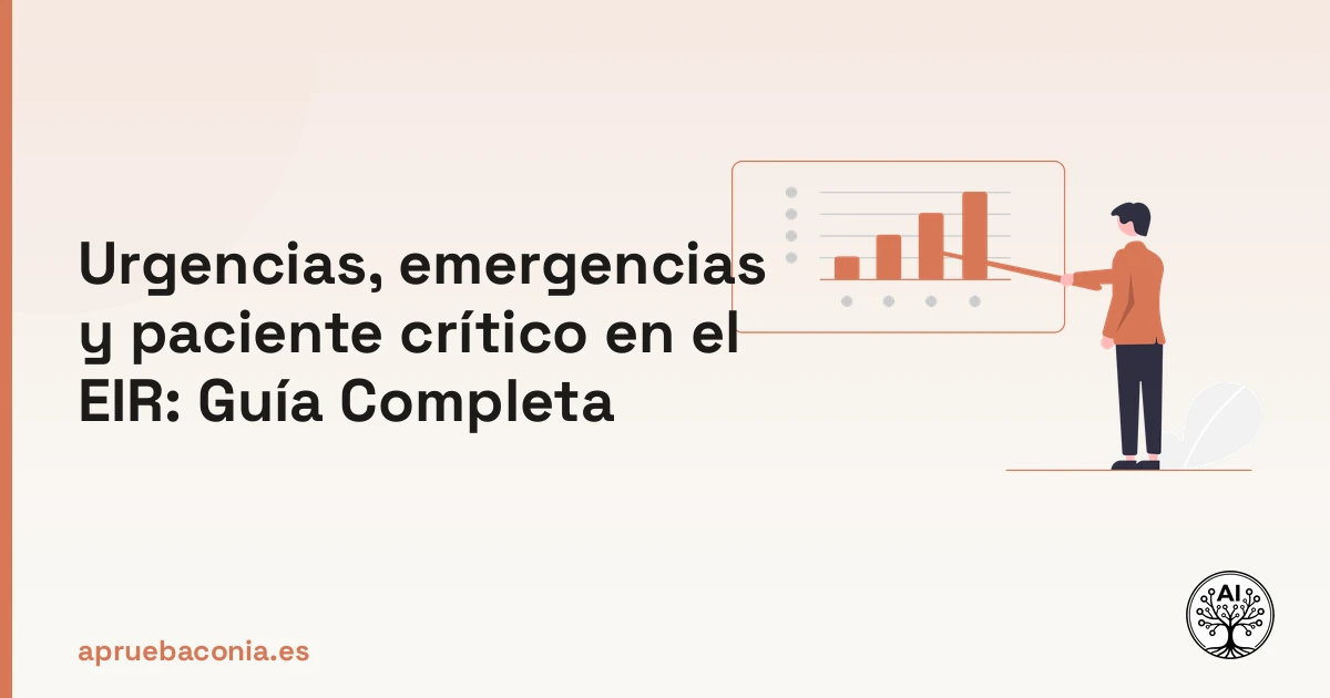 Ilustración de una estrategia organizada para dominar urgencias, emergencias y paciente crítico en el examen EIR.