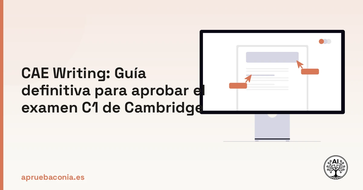 Ilustración de personas colaborando en una redacción para la guía definitiva del CAE Writing.