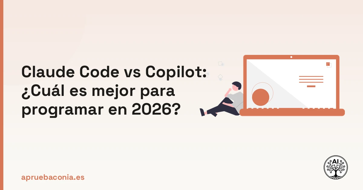 Ilustración de un desarrollador analizando Claude Code vs Copilot rendimiento para elegir la mejor herramienta.