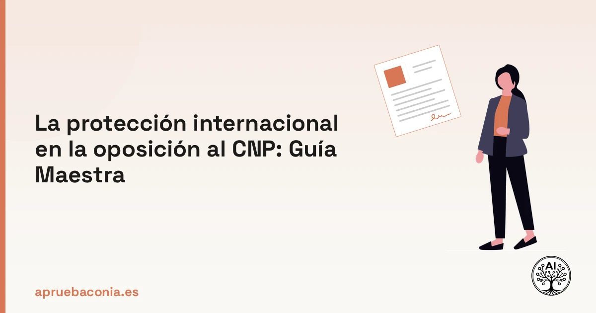 Ilustración de asesoría jurídica sobre la protección internacional CNP para la guía maestra de la oposición.