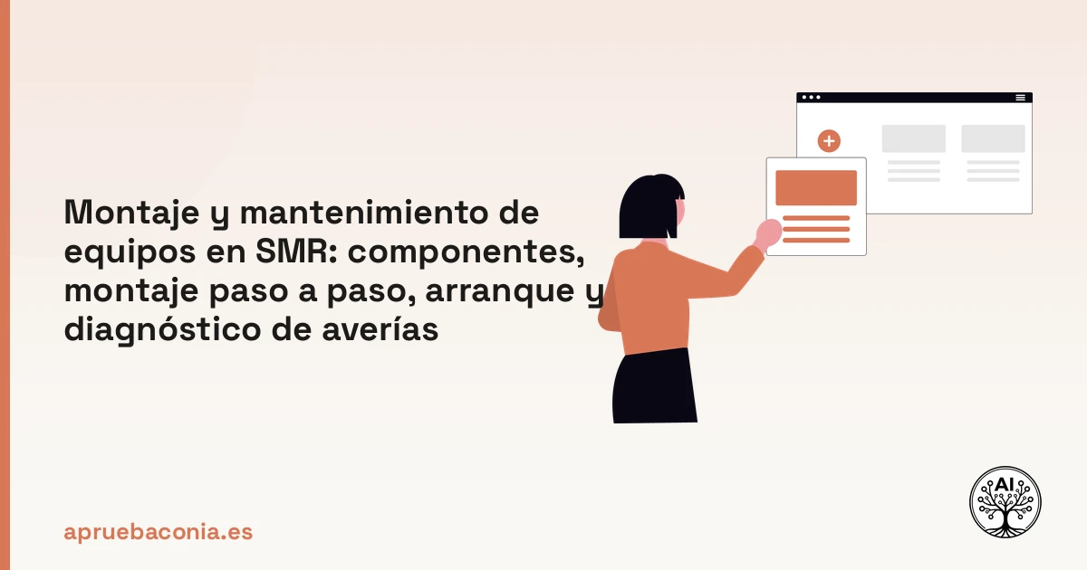 Portada ilustrada del artículo sobre montaje y mantenimiento de equipos