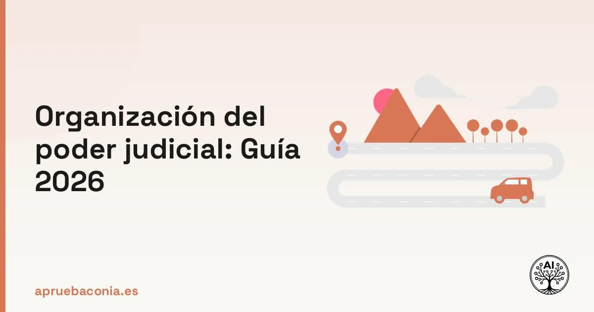Ilustración de planificación estratégica para entender la organización del poder judicial en la guía 2026.
