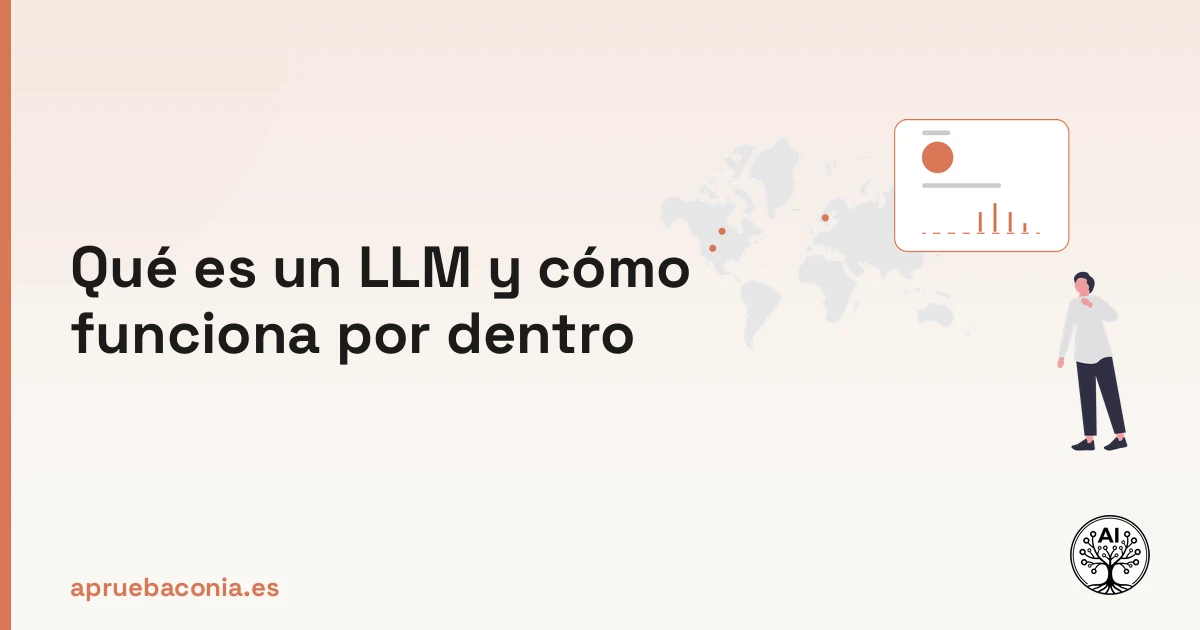 Ilustración de analítica en tiempo real para explicar qué es un LLM y cómo funciona por dentro.