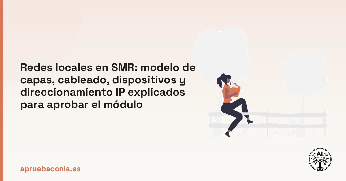 Portada ilustrada del artículo sobre redes locales