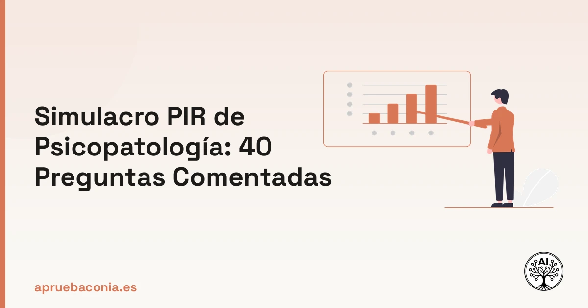 Ilustración de planificación estratégica para afrontar el simulacro PIR de psicopatología.