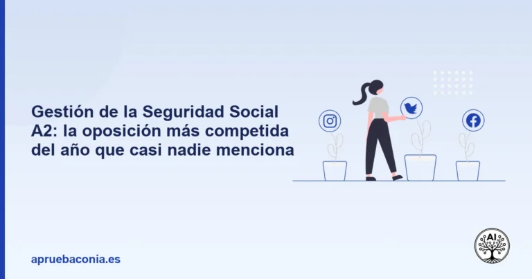 Portada ilustrada del artículo sobre oposición INSS A2