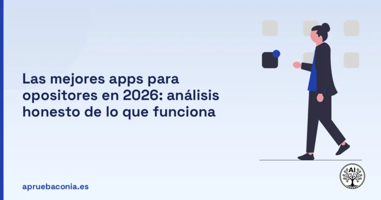 Portada ilustrada del artículo sobre apps opositores 2026