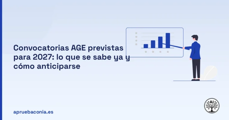 Portada ilustrada del artículo sobre convocatorias AGE 2027