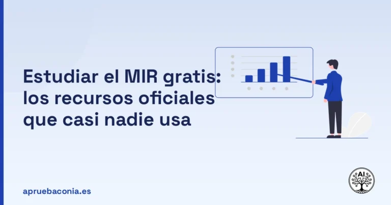 Portada ilustrada del artículo sobre estudiar el MIR gratis