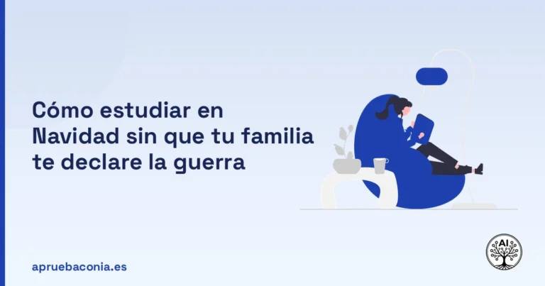 Portada ilustrada del artículo sobre estudiar en Navidad