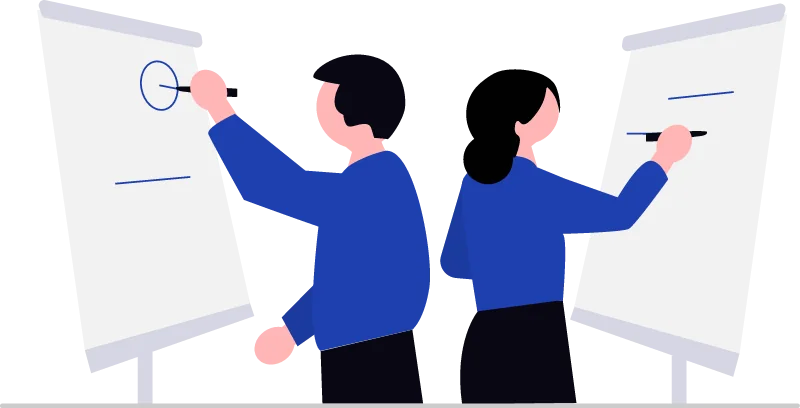 Ilustración minimalista sobre ❓ preguntas frecuentes sobre estudiar trabajando en otoño