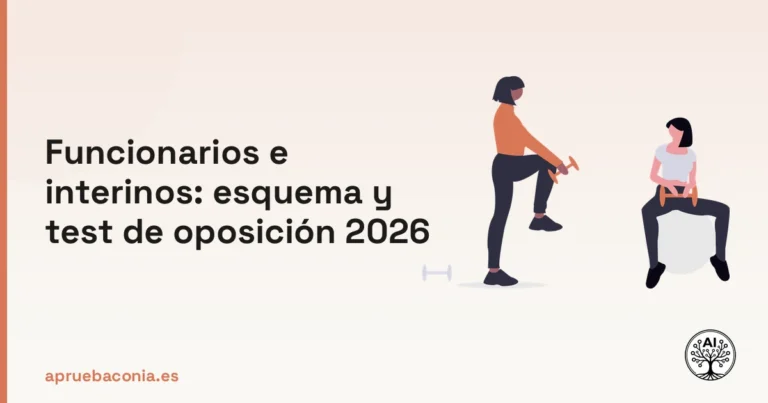 Ilustración de preparación intensiva para el examen de funcionarios e interinos en la convocatoria 2026.