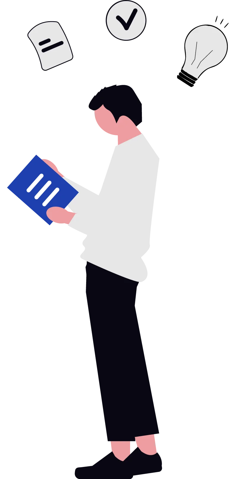 Ilustración minimalista sobre ❓ preguntas frecuentes sobre grupos de estudio opositores