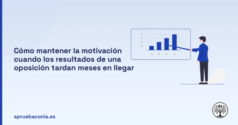 Portada ilustrada del artículo sobre motivación opositor