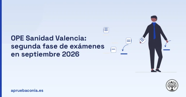 Portada ilustrada del artículo sobre OPE Sanidad Valencia