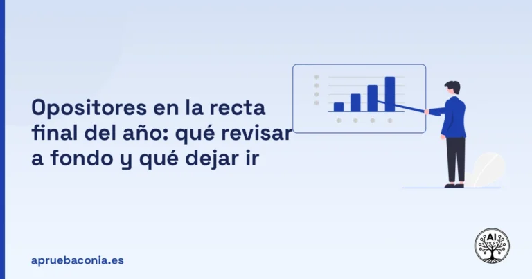 Portada ilustrada del artículo sobre recta final oposición