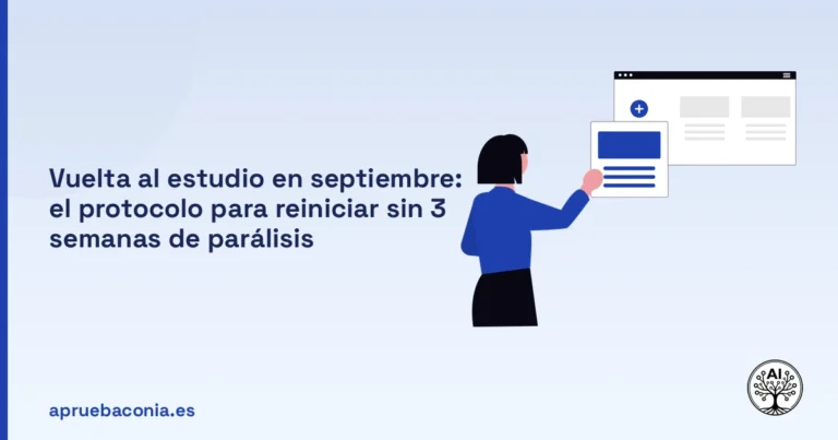 Portada ilustrada del artículo sobre vuelta al estudio