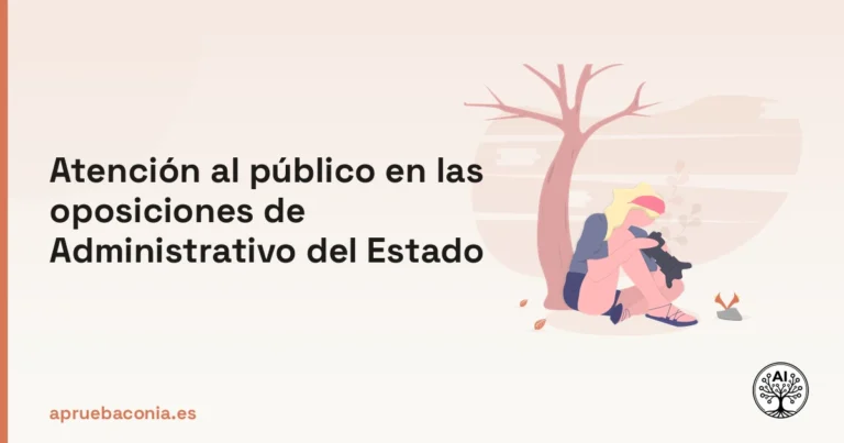 Ilustración de enfoque para dominar la atención al público en las oposiciones de Administrativo del Estado.