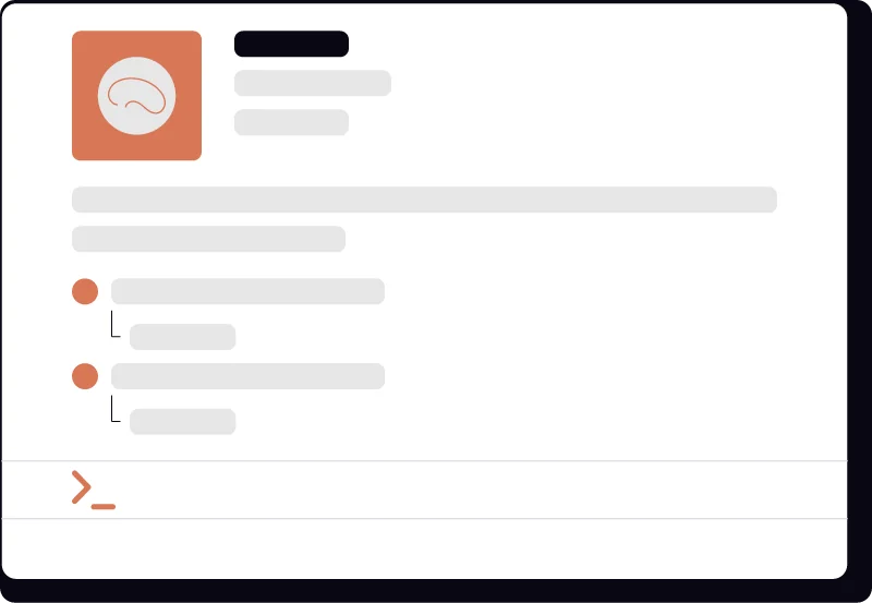 Asistente de IA procesando comandos en una guía de instalación y configuración inicial de agentes de programación.