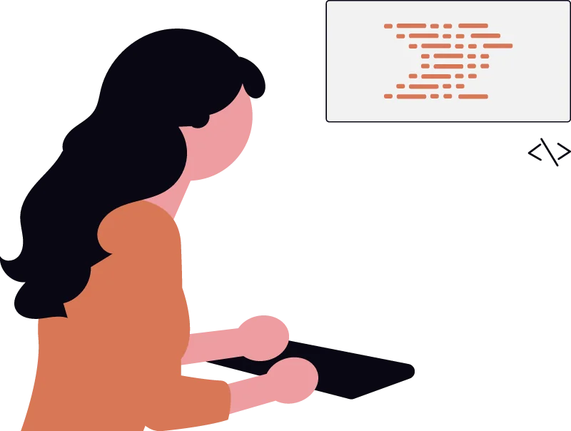 Representación de escritura de código en terminal sobre el funcionamiento técnico de la herramienta Claude Code.